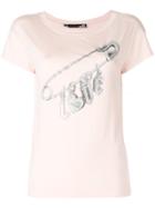 Love Moschino Love Safety Pin T-shirt - Pink & Purple