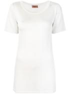 Missoni Ribbed Longline T-shirt - White