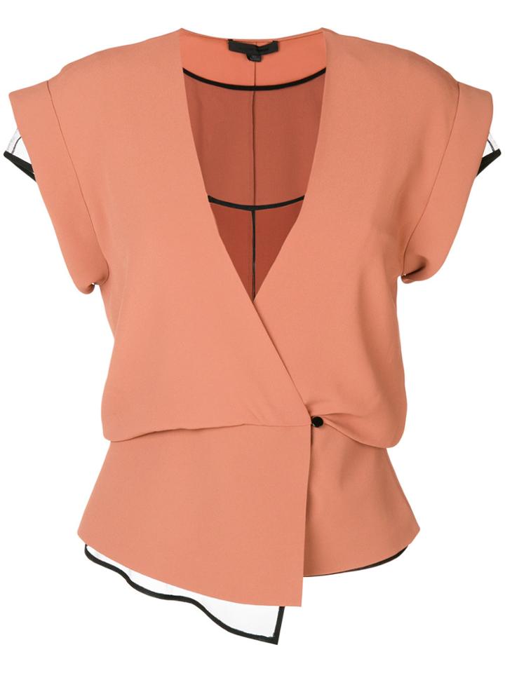 Alexander Wang Layered Wrap Top - Yellow & Orange