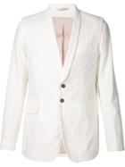 Ann Demeulemeester Two Button Blazer, Men's, Size: M, White, Cotton/linen/flax/acrylic