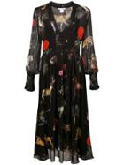 Oscar De La Renta Oscar De La Renta 18fn226ensblm Black Multi Silk