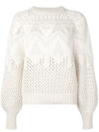 Brunello Cucinelli Open Knit Jumper - White