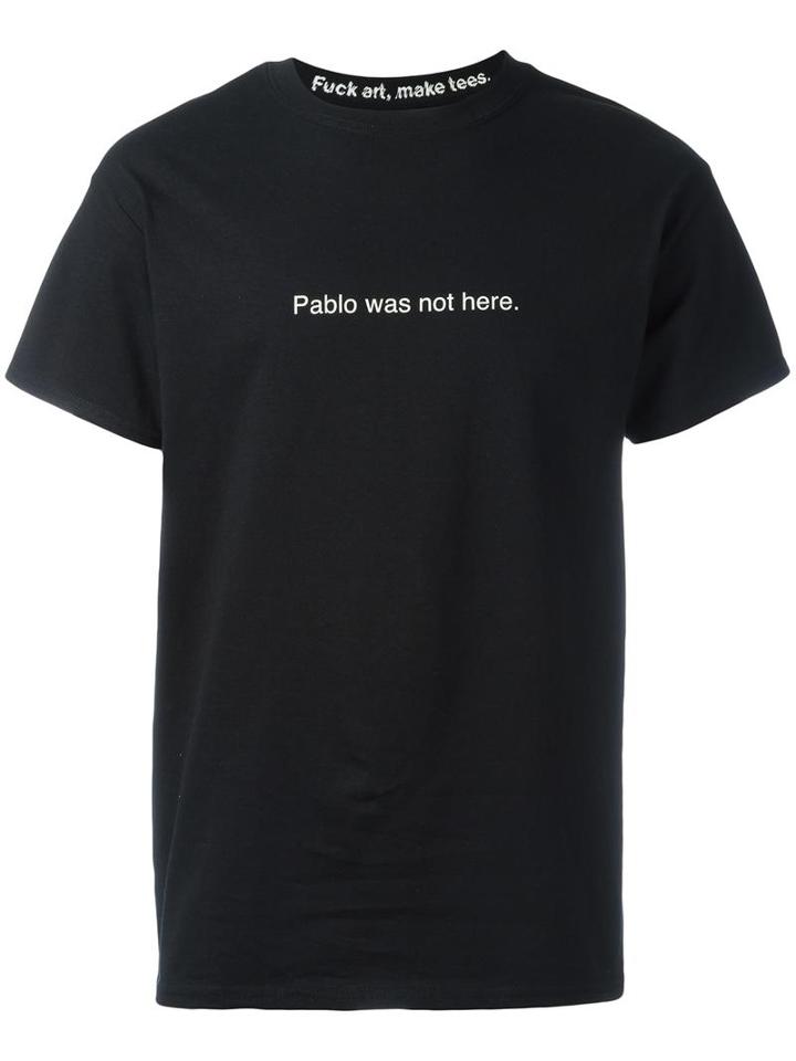 F.a.m.t. 'pablo Was Not Here' T-shirt, Adult Unisex, Size: Small, Black, Cotton