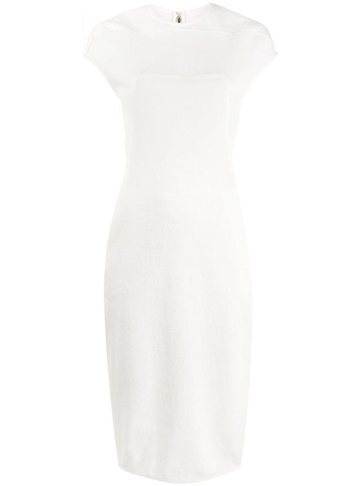 Rick Owens Cap Sleeve Midi Dress - White
