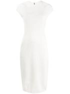 Rick Owens Cap Sleeve Midi Dress - White