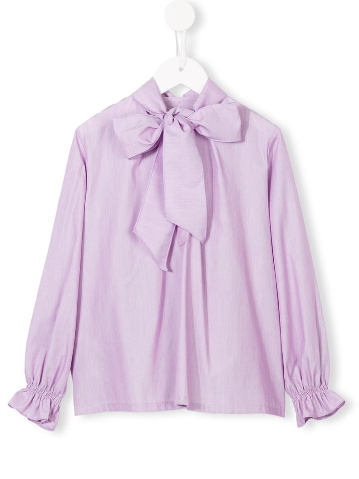 Amaia Pussy Bow Blouse, Girl's, Size: 6 Yrs, Pink/purple