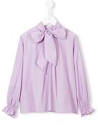 Amaia Pussy Bow Blouse, Girl's, Size: 6 Yrs, Pink/purple