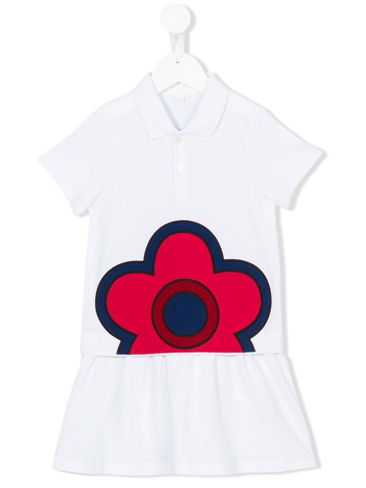 Burberry Kids Flower Print Polo Dress, Girl's, Size: 10 Yrs, Red