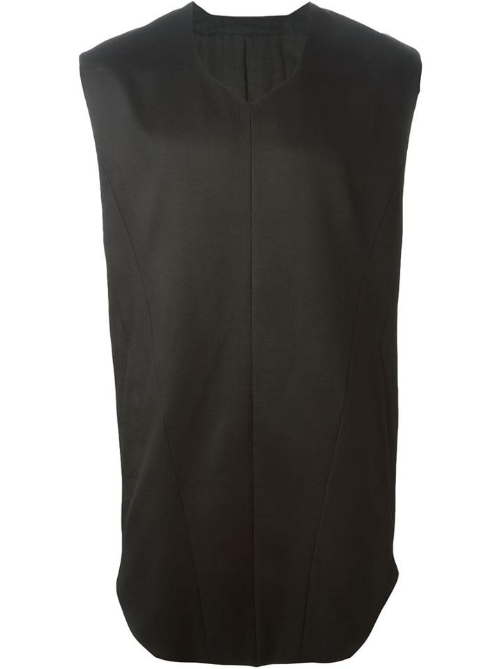 Julius Sleeveless Structured Sweatshirt, Men's, Size: 2, Black, Nylon/polyethylene/cupro/wool