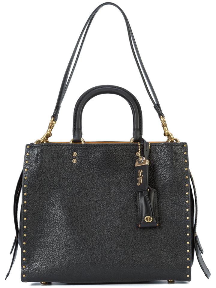 Coach Border Rivets Rogue Tote - Black