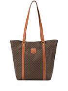 Céline Pre-owned Macadam Pattern Shoulder Tote Bag - Brown