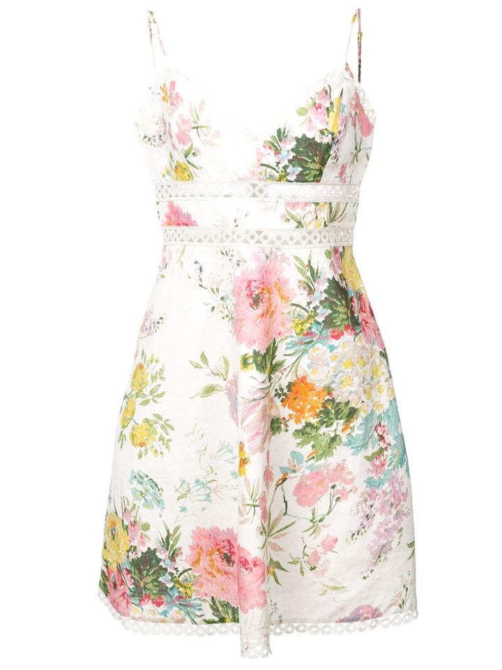Zimmermann Floral Print Cami Dress - Neutrals