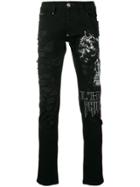 Philipp Plein Skull Slim Fit Jeans - Black