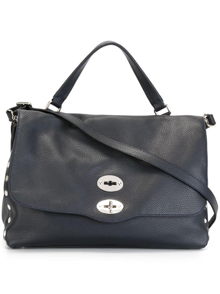 Zanellato Medium Postina Tote, Women's, Blue, Leather