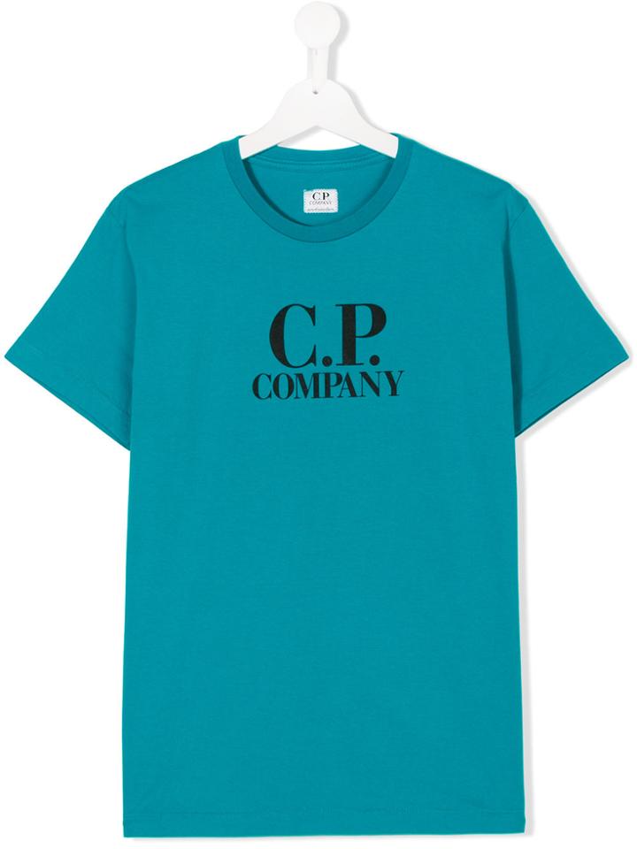 Cp Company Kids Teen Branded T-shirt - Blue