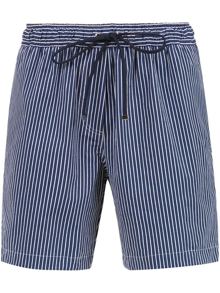 Egrey Swim Striped Shorts - Blue