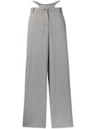 Natasha Zinko Houndstooth Wide Leg Bikini Trousers - Black