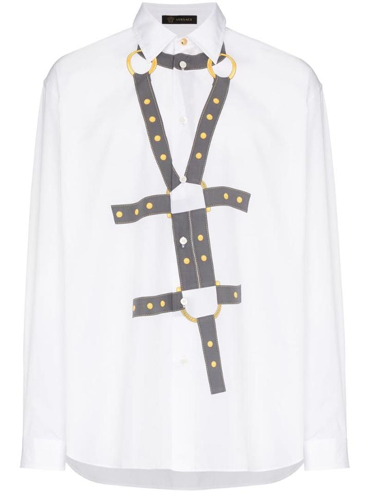 Versace Harness Bond Print Shirt - White