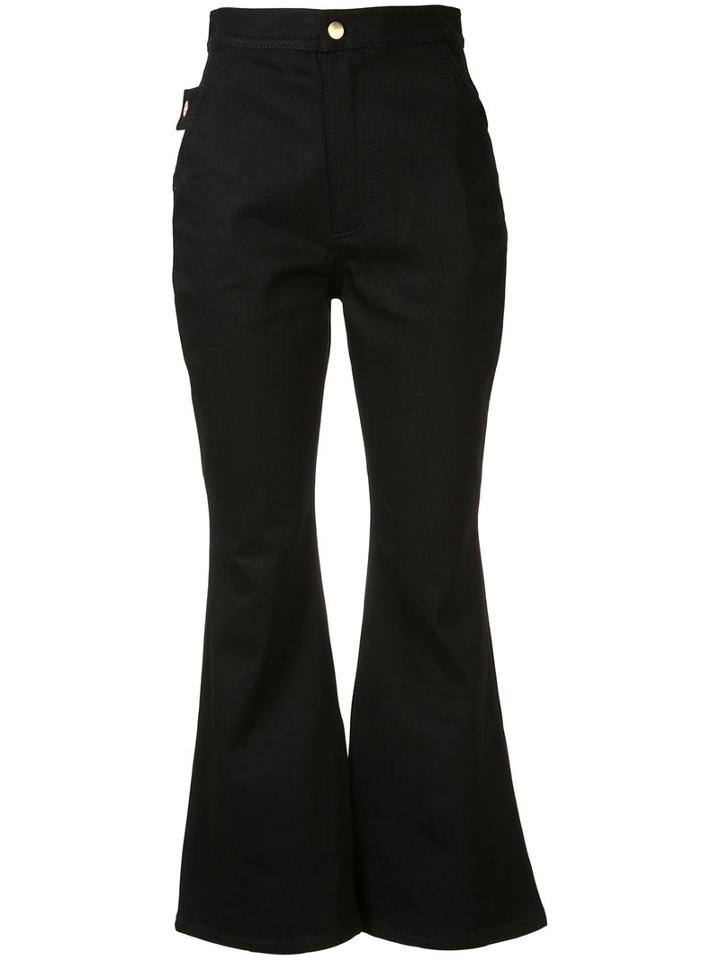 Ellery Flared High-waist Jeans, Women's, Size: 27, Black, Cotton/spandex/elastane