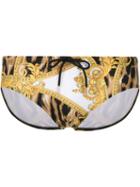 Versace Wild Barocco Print Swim Briefs - Yellow