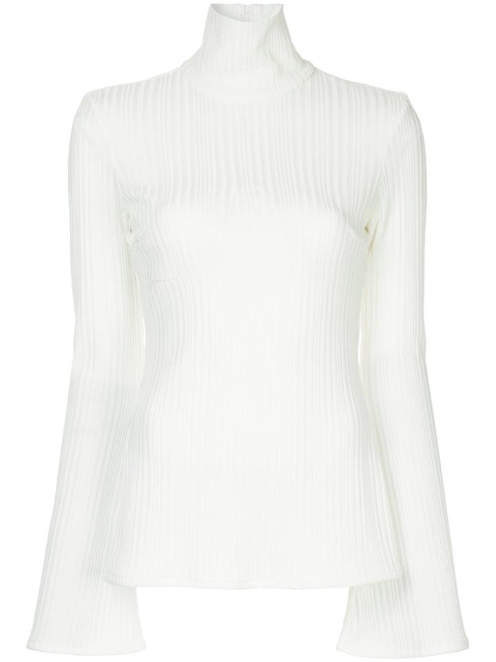 Ellery Turtle Neck Knitted Top - White