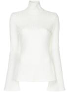 Ellery Turtle Neck Knitted Top - White