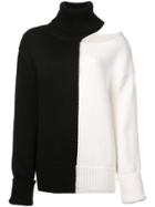 Monse Bicolour Cold Shoulder Jumper - Black