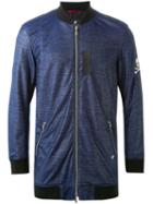 Loveless Long Line Bomber Jacket, Men's, Size: Large, Blue, Polyester/tencel