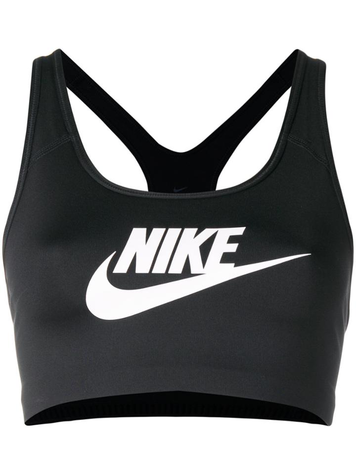 Nike Front Logo Cropped Top - Black