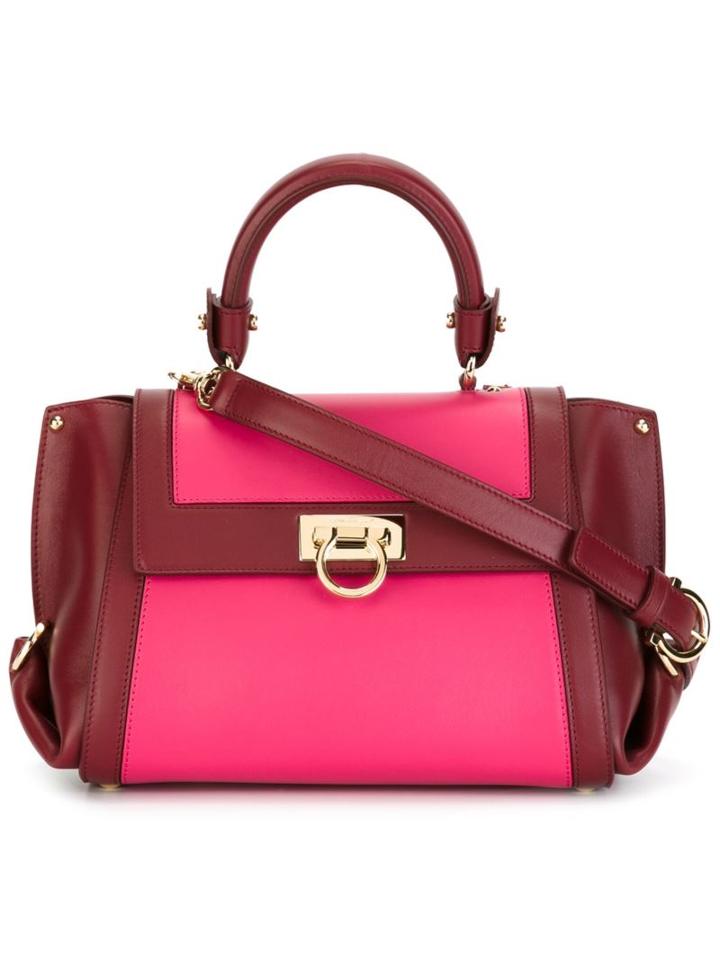 Salvatore Ferragamo Sofia Tote, Women's, Red, Calf Leather
