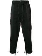 Ami Paris Patchwork Oversized Carrot Fit Trousers - Black