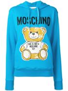 Moschino Teddy Bear Print Hoodie - Blue