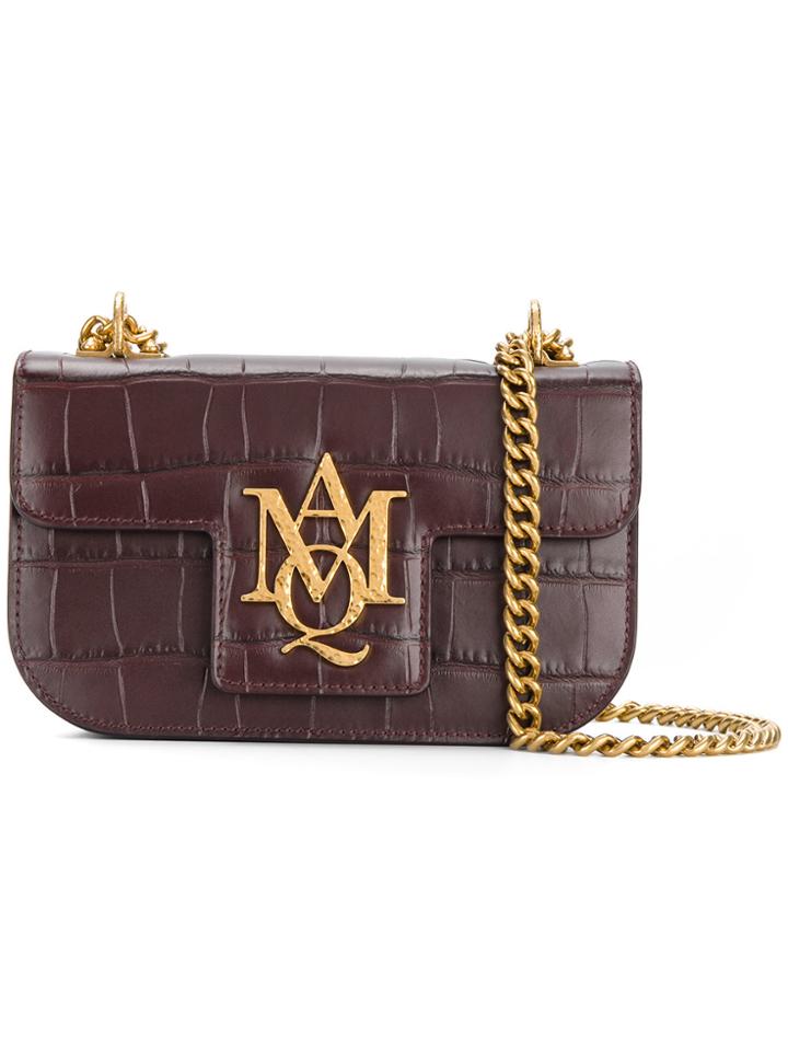 Alexander Mcqueen Small Insignia Chain Satchel - Red