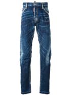 Dsquared2 Mac Daddy Whisker Effect Jeans, Men's, Size: 48, Blue, Cotton/spandex/elastane