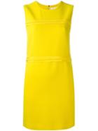 Victoria Victoria Beckham Panelled Sleeveless Dress, Women's, Size: 12, Yellow/orange, Silk/wool