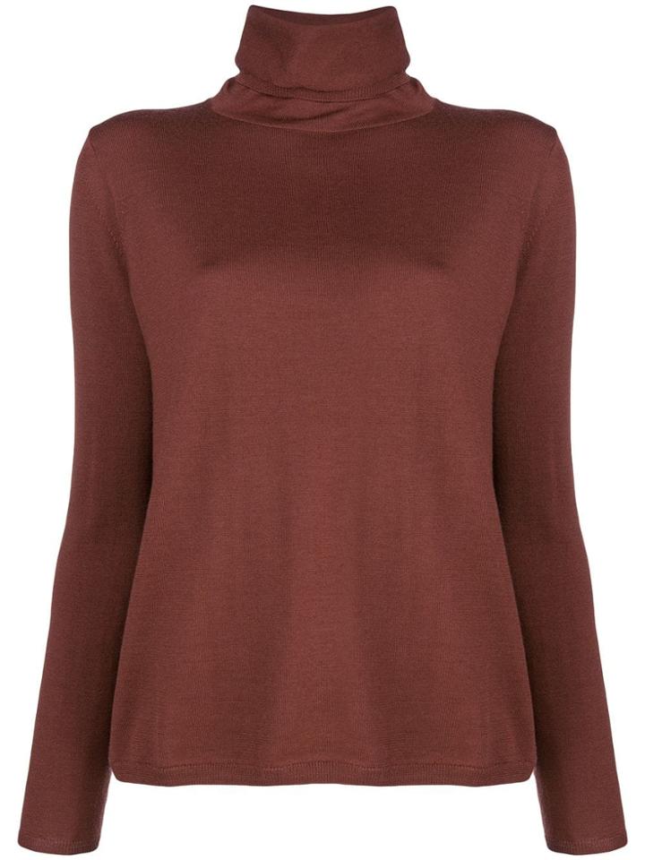 Aspesi Fine Knit Turtleneck Sweater - Brown