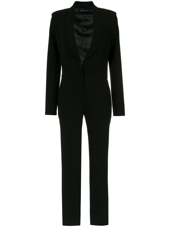Gloria Coelho Tuxedo Jumpsuit - Black
