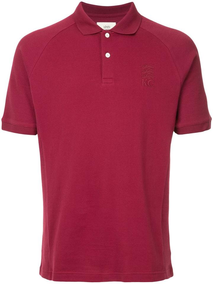 Kent & Curwen Logo Embroidered Polo Shirt - Pink & Purple