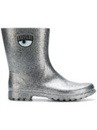 Chiara Ferragni Glitter Eye Logo Boots - Grey