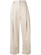 Brunello Cucinelli High-waisted Flare Trousers - Neutrals