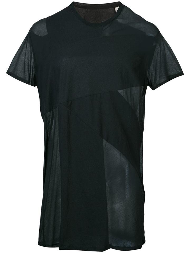 Julius Sheer Panel T-shirt - Black