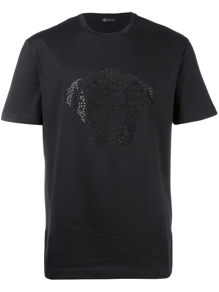 Versace Mini 'medusa Head' T-shirt, Men's, Size: Small, Black, Cotton