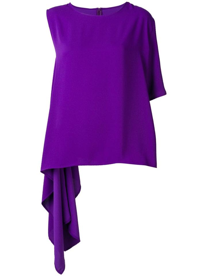 Mm6 Maison Margiela Asymmetric Blouse - Purple