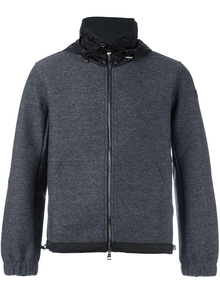 Moncler Hooded Contrast Panel Jumper