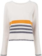 Chloé Striped Sweater, Women's, Size: Large, Nude/neutrals, Cashmere/wool
