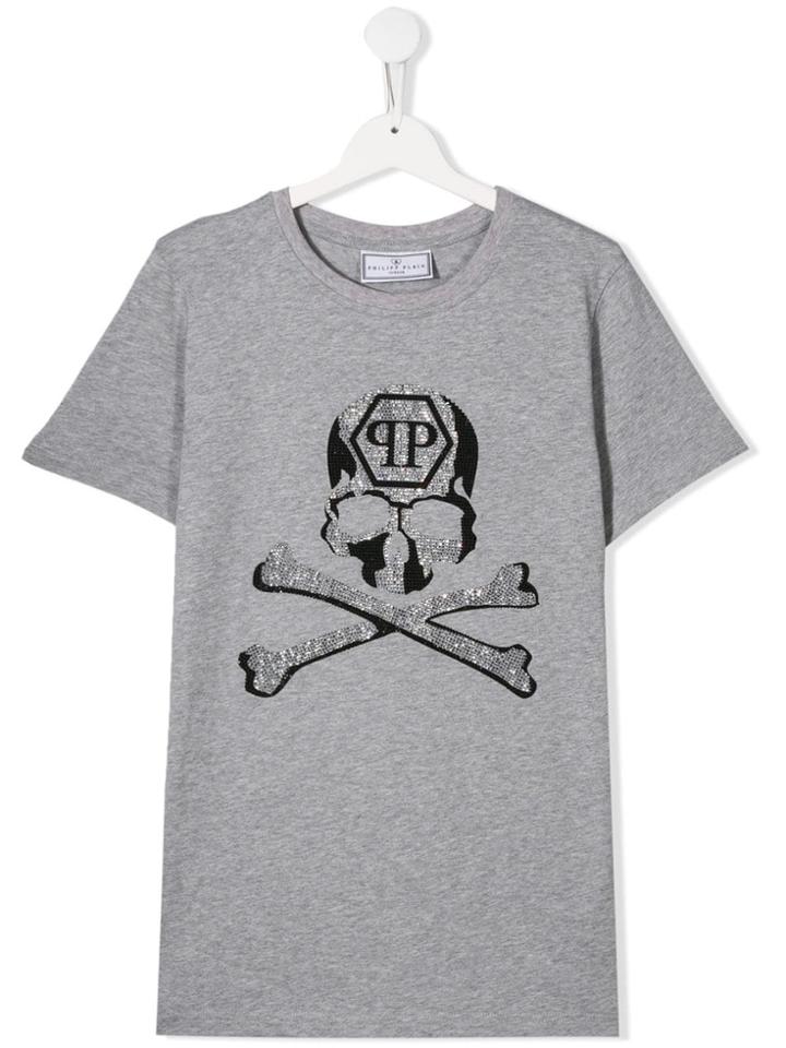 Philipp Plein Junior Teen Crystal Embellished Skull And Crossbones