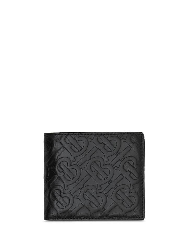 Burberry Monogram Bifold Coin Wallet - Black