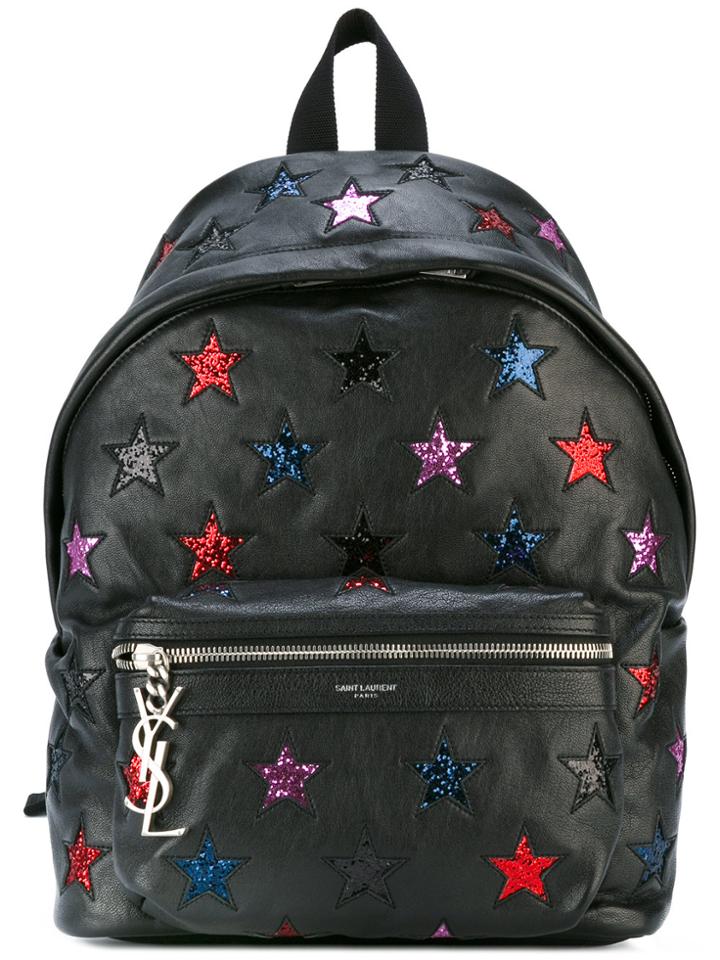 Saint Laurent Star Logo Backpack - Black