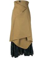 Enföld High Rise Draped Skirt - Neutrals