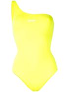Msgm One Shoulder Swimsuit - Yellow